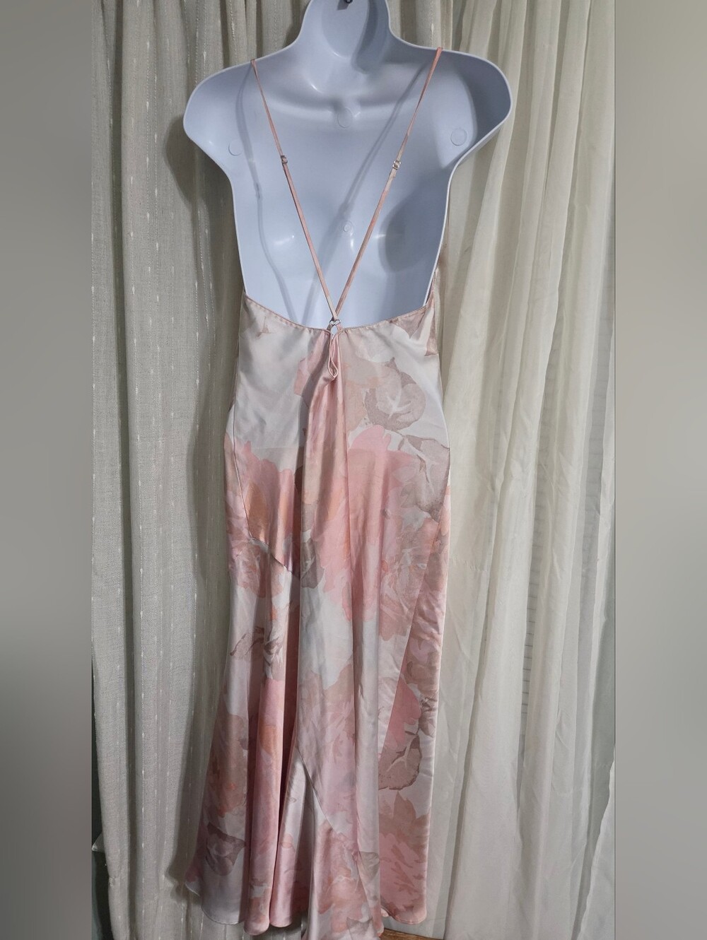 Victoria's Secret Pink Satin Slip Gown with Adjustable Straps - Picture 2 of 7